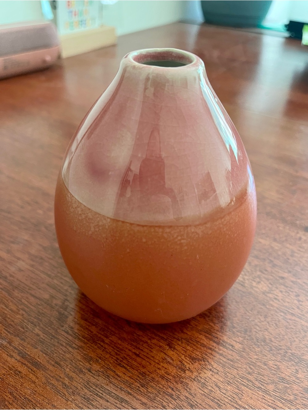 Ashland Pink and Terracotta Ombre Ceramic Bud Vase
